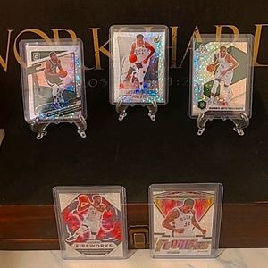 NBA Giannis Anterokounmpo silver disco 5 card set.
